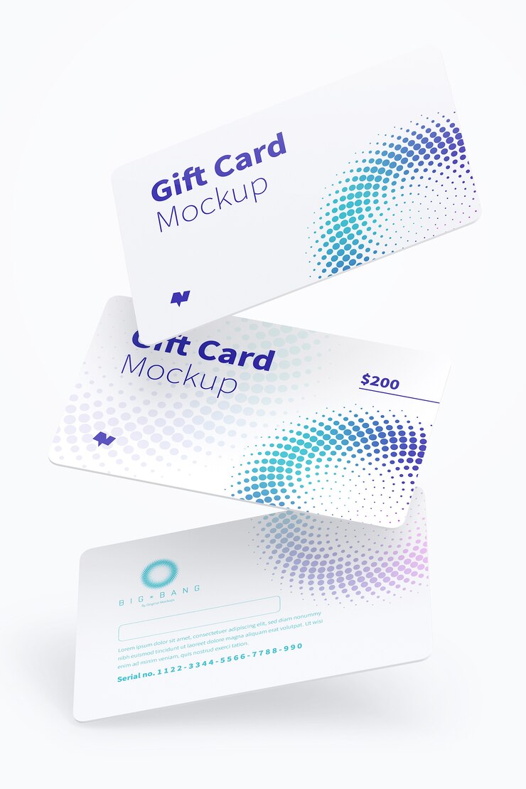 PSD mockup di carta regalo