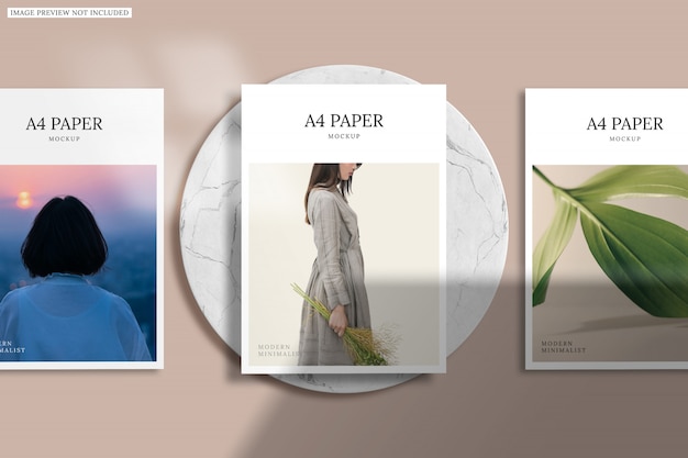 Mockup di carte piatte