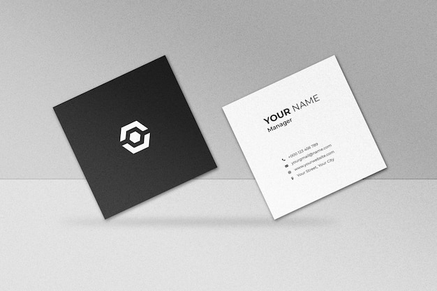 Mockup di carte quadrate