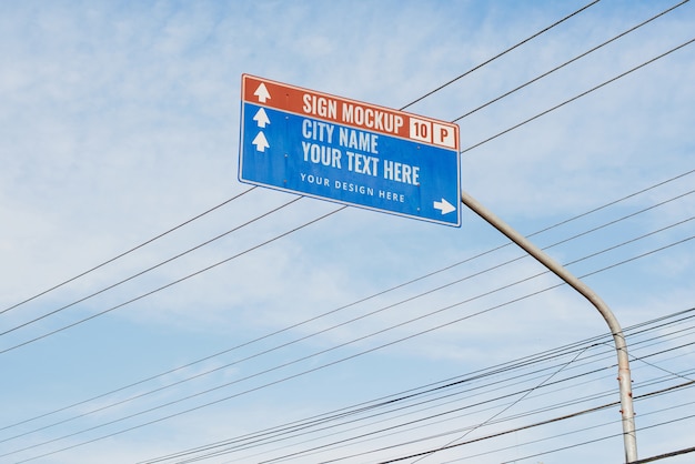 Mockup di cartelli di direzione della città