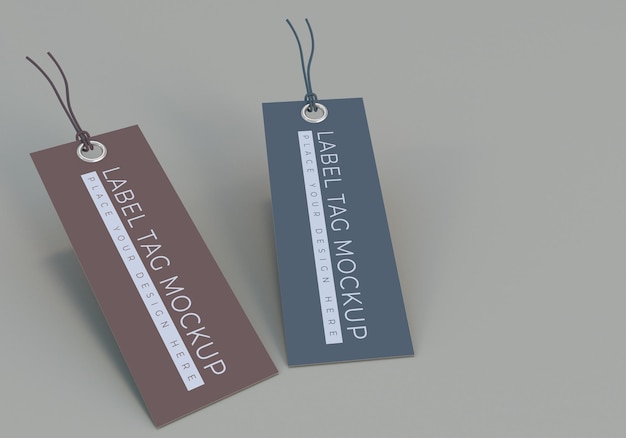 Mockup di cartellini per abbigliamento realistico