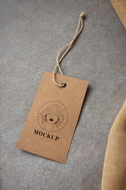 Mockup di cartellini per indumenti artigianali