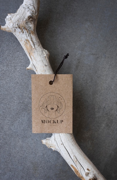 Mockup di cartellini per indumenti artigianali