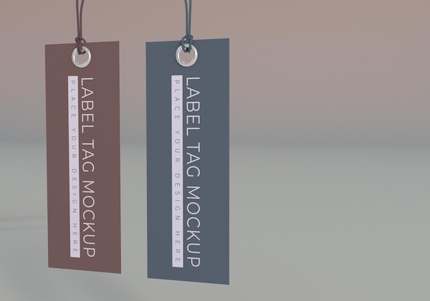 Mockup di cartellino del prezzo realistico