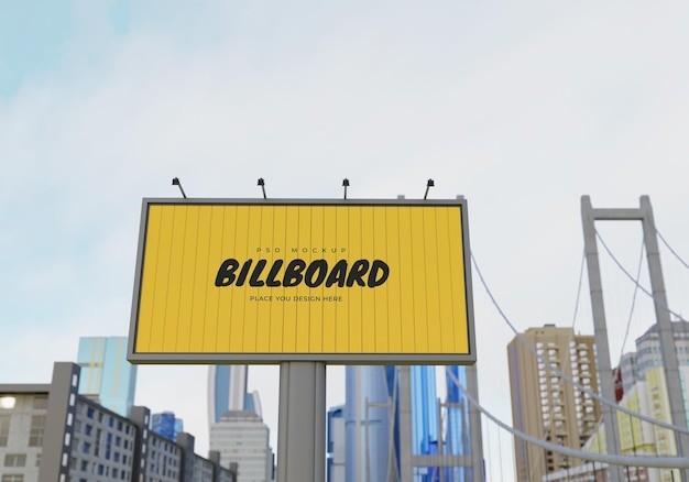 Mockup di cartellone rettangolare Psd