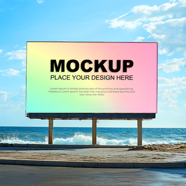 Mockup di cartellone urbano vuoto per design personalizzato