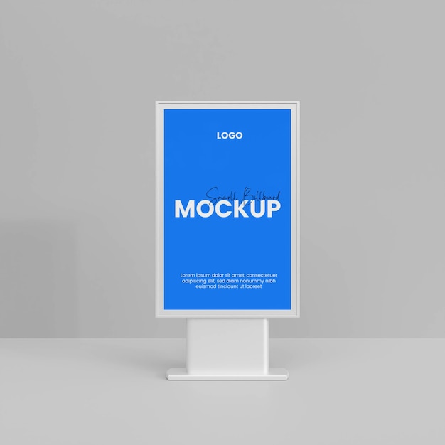 Mockup di cartelloni pubblicitari 3D per piccole strade