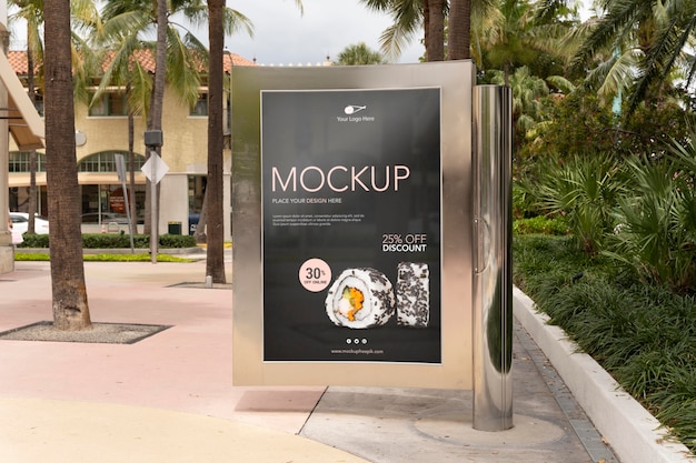 Mockup di cartelloni pubblicitari di Miami