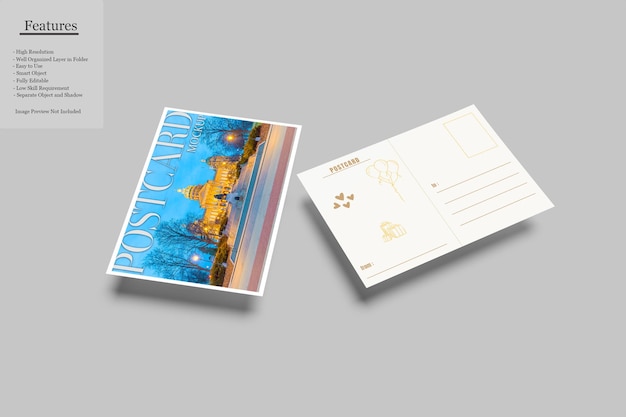 Mockup di cartolina A6