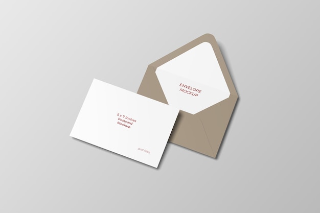 Mockup di cartolina e busta