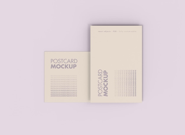 Mockup di cartolina