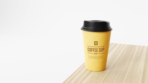 Mockup di cartone per tazza di caffè