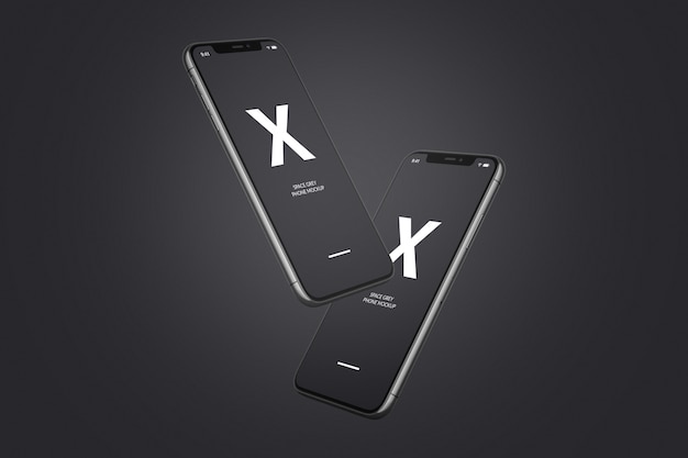 Mockup di cellulare grigio spazio