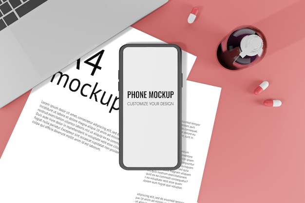 Mockup di cellulare illustrazione rendering 3D