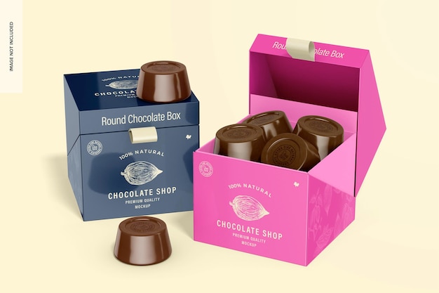 Mockup di cioccolato rotondo