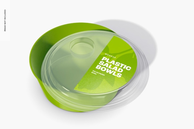 Mockup di ciotola di carta per insalata, aperto
