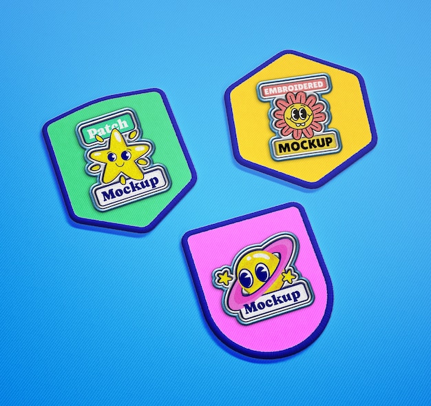 Mockup di composizione del logo ricamato