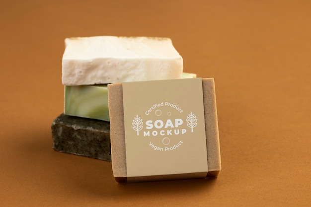 Mockup di composizione di sapone minimalista