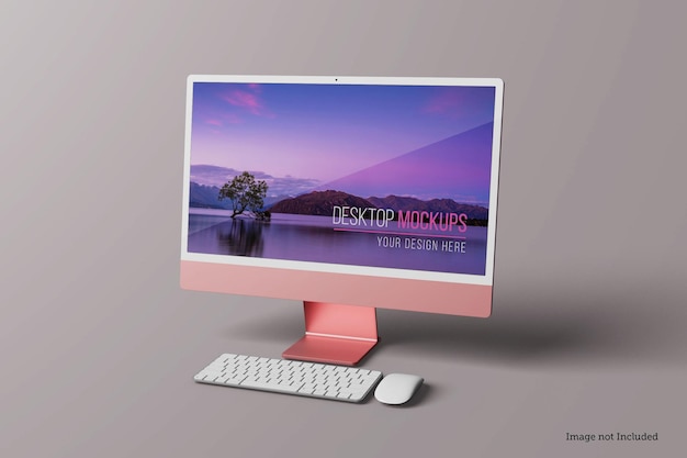 Mockup di computer desktop