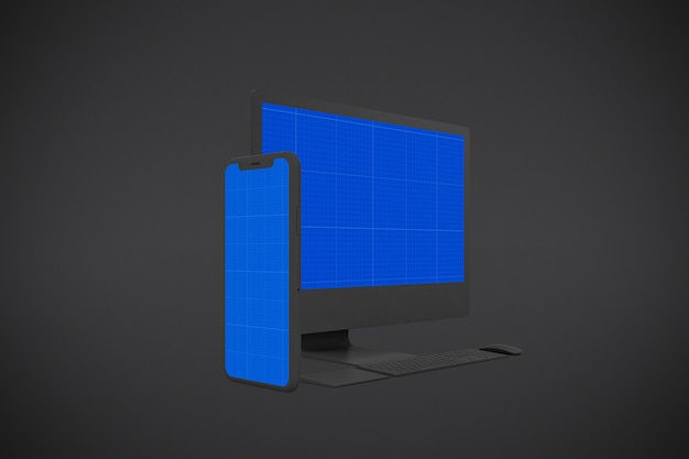 Mockup di computer e dispositivi mobili