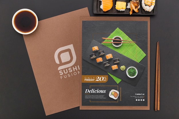 Mockup di concetto di menu del ristorante