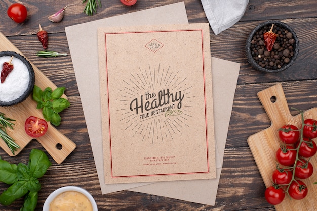 Mockup di concetto di menu del ristorante