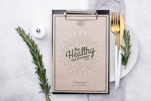 Mockup di concetto di menu del ristorante