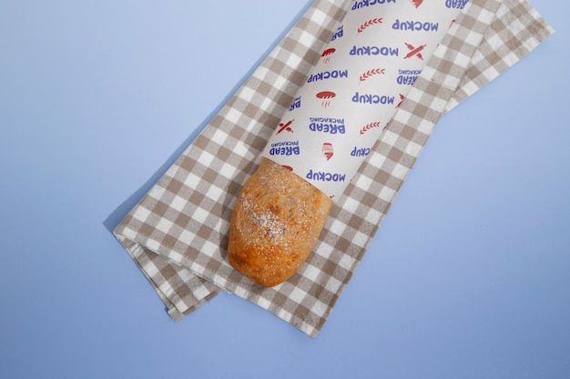 Mockup di confezionamento del pane