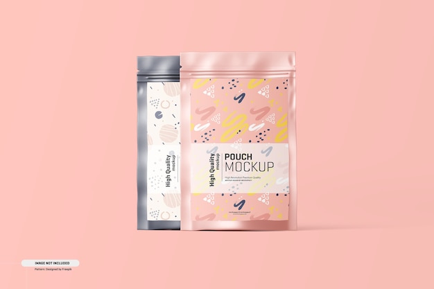 Mockup di confezionamento di buste per integratori alimentari
