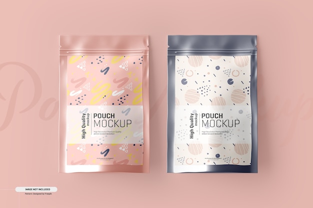 Mockup di confezionamento di buste per integratori alimentari