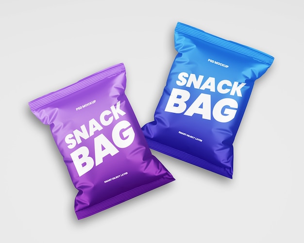 Mockup di confezionamento di snack