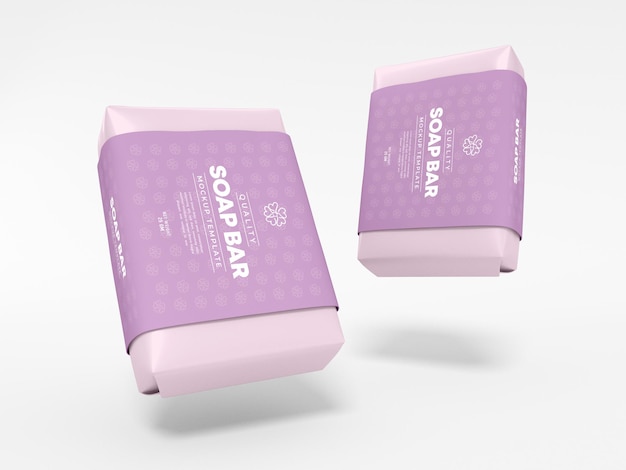 Mockup di confezione di saponette organiche