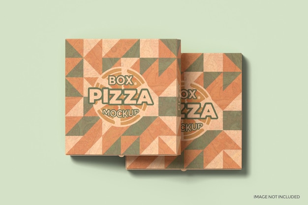 Mockup di confezione di scatole per pizza
