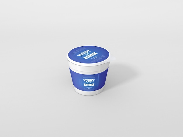 Mockup di confezione per vasetti di yogurt