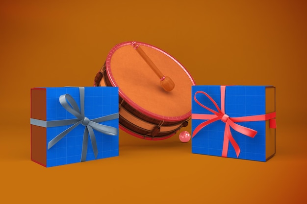 Mockup di confezione regalo Ramadan