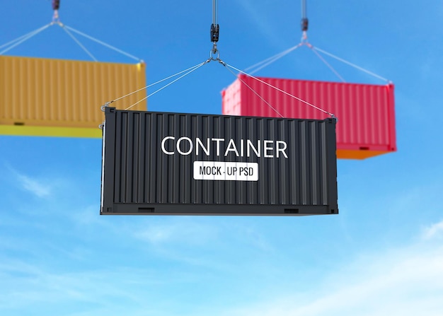 Mockup di container di carico