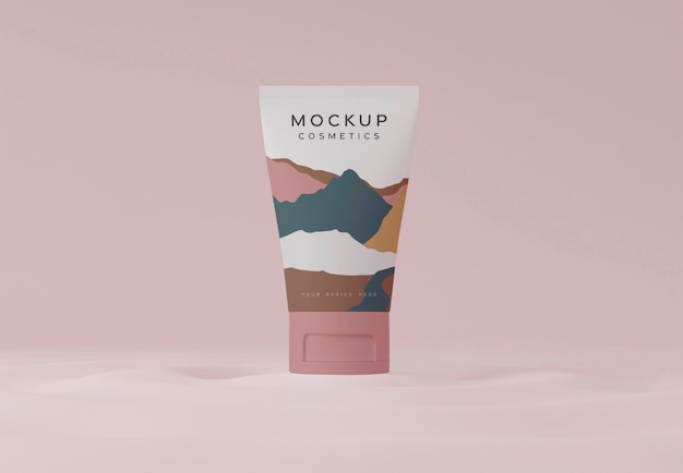 Mockup di contenitore di cosmetici