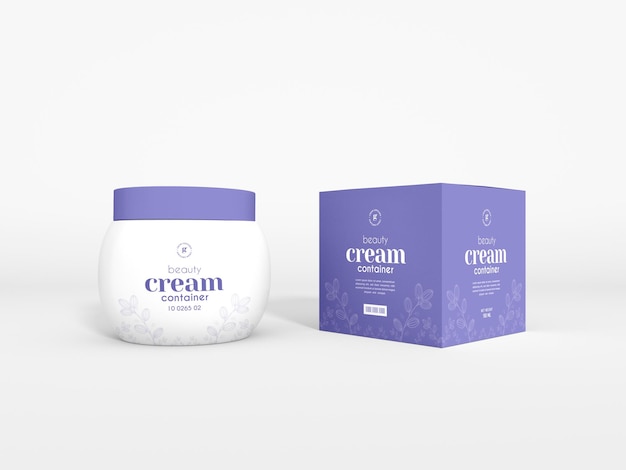 Mockup di contenitore per crema cosmetica