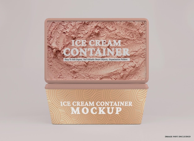 mockup di contenitore per gelato