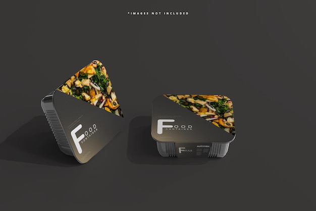 Mockup di contenitori per alimenti