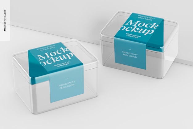 Mockup di contenitori rettangolari per dessert