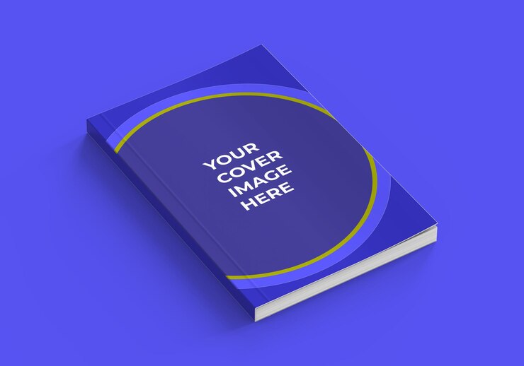PSD mockup di copertina del libro con livelli di oggetti intelligenti mockup di libro