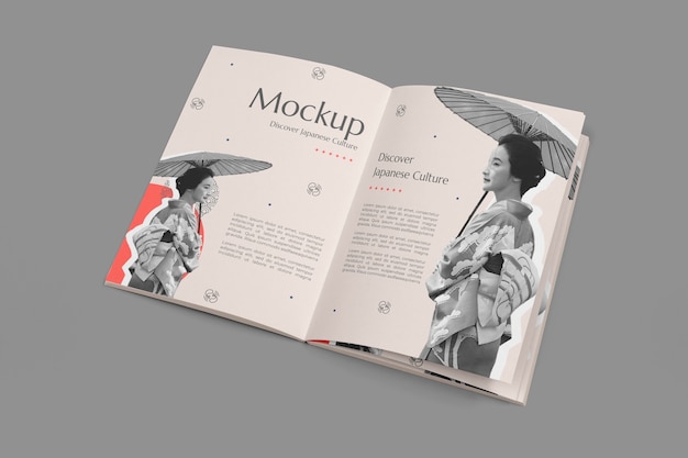 Mockup di copertina del libro del Giappone