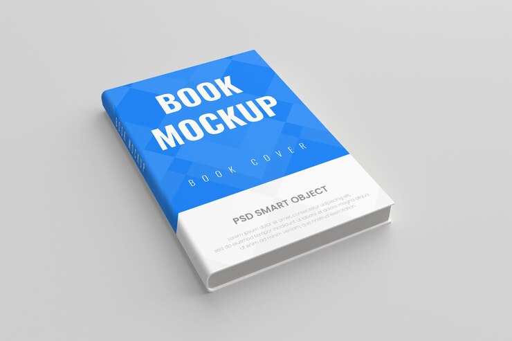 Mockup di copertina di libro 3D rigido realistico
