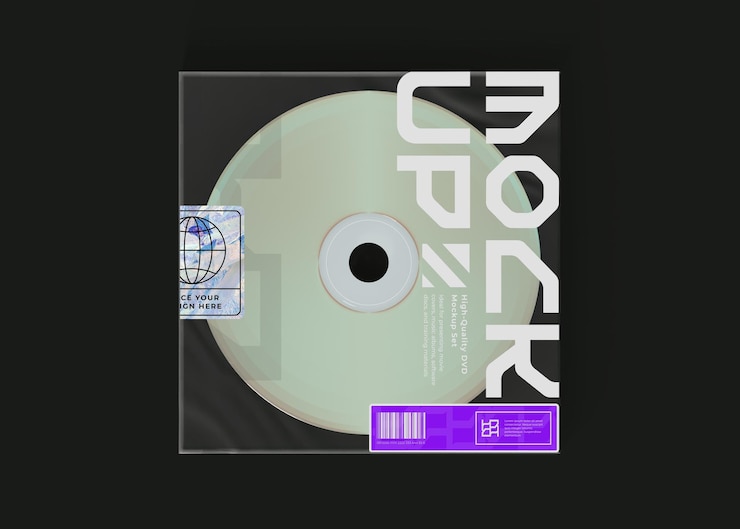 PSD mockup di copertina e compact disc