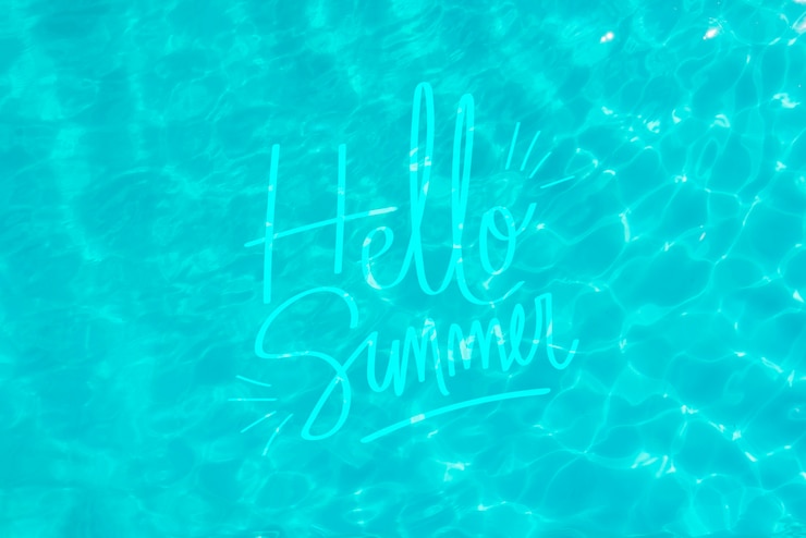 PSD mockup di copyspace piatto laici in piscina