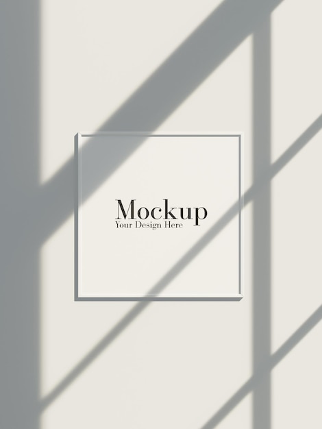 Mockup di cornice con ombra estetica minima della finestra