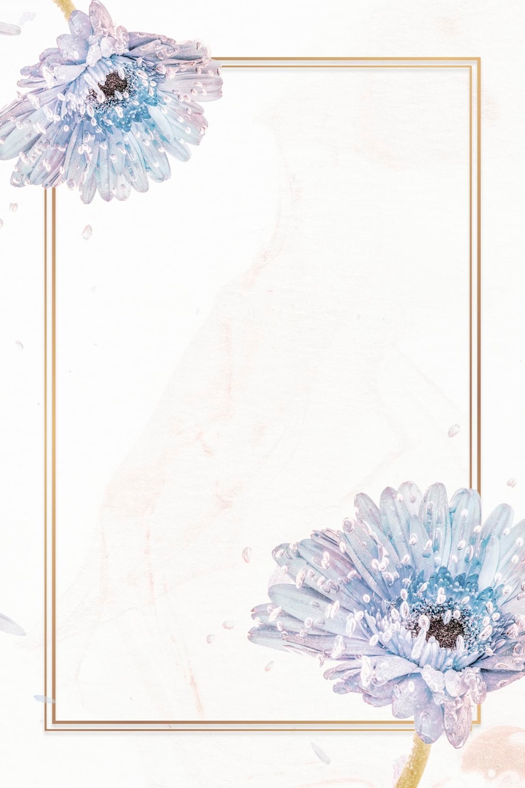 PSD mockup di cornice di fiori di gerbera viola naturale rettangolare