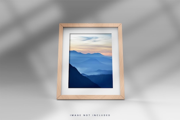 Mockup di cornice in legno