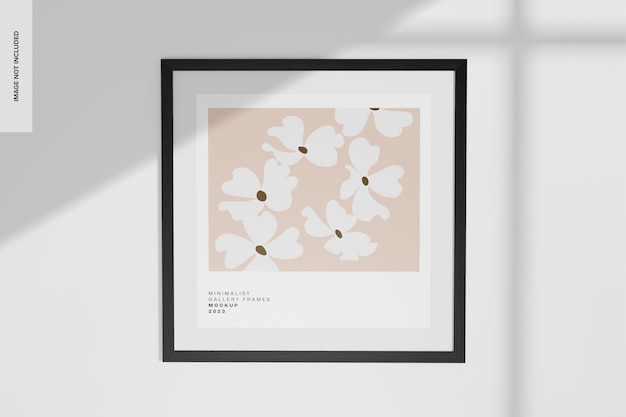 Mockup di cornice minimalista 1: 1, sospeso
